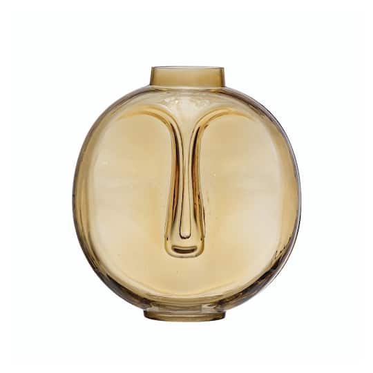 10&#x22; Glass Face Vase
